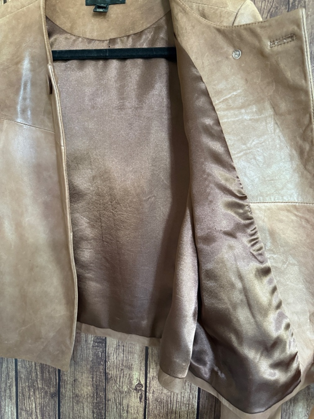 bagatelle Women's Brown Round-Neck Leather Jacket - Picture 5 of 12